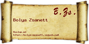 Bolya Zsanett névjegykártya